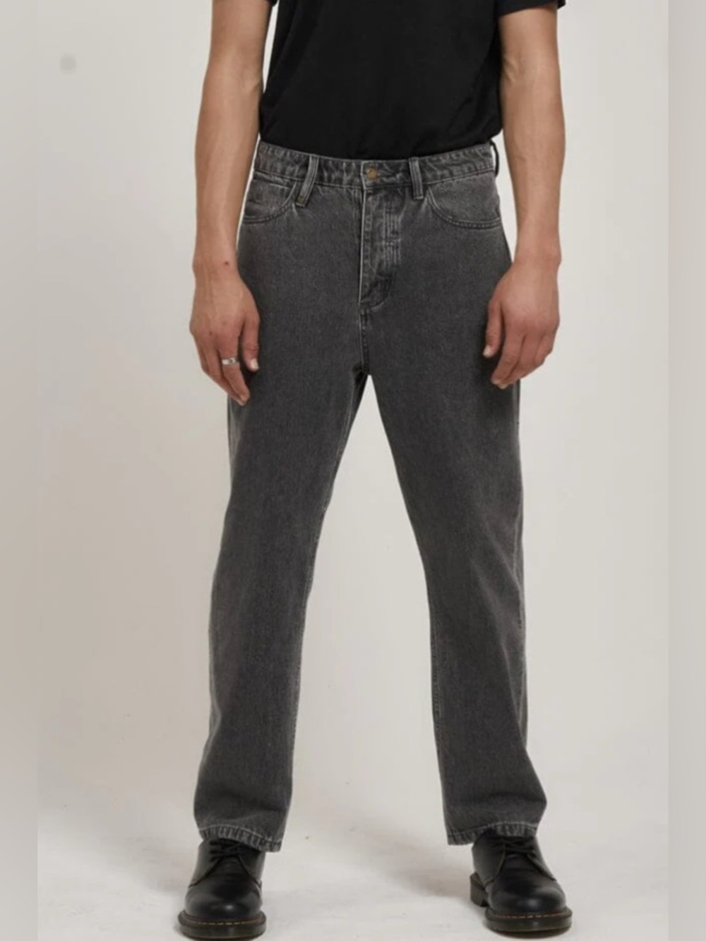 THRILLS SLACKER DENIM JEAN Asphalt Grey Size 32